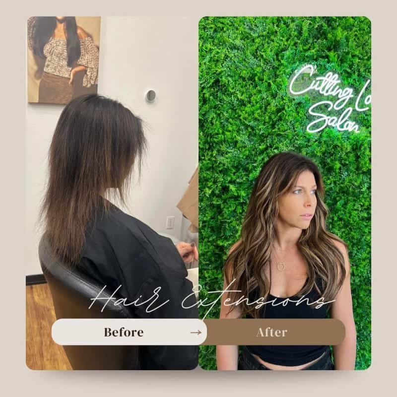 Beige Minimalist Before After Hair Salon Instagram Post - 1