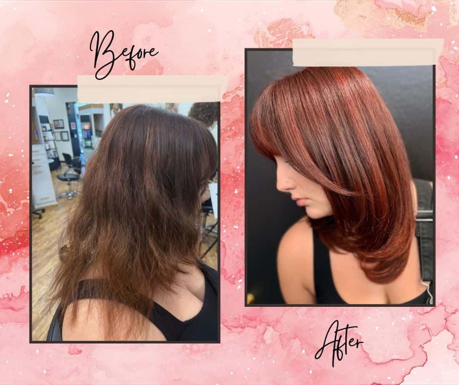 Cutting Loose - Before and After Hair Coloring